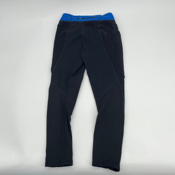 IRIDIUM Riding Breeches Youth Med Pull On Equestrian Tights Black Pockets - Picture 2 of 8